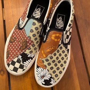 Unisex VANS Tiger Patchwork Slip-Ons